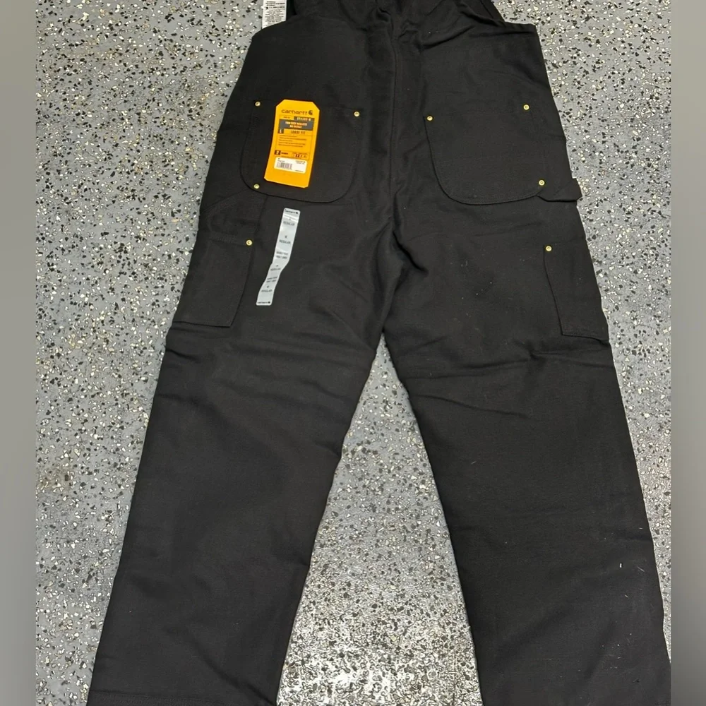Carhartt mens Loose Fit Washed Duck Insulated Bib Overall SIZE XXL - Picture 3 of 6